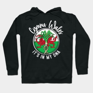 Wales - It's in my DNA. Welsh leek with a DNA strand on the flag of Wales design Hoodie